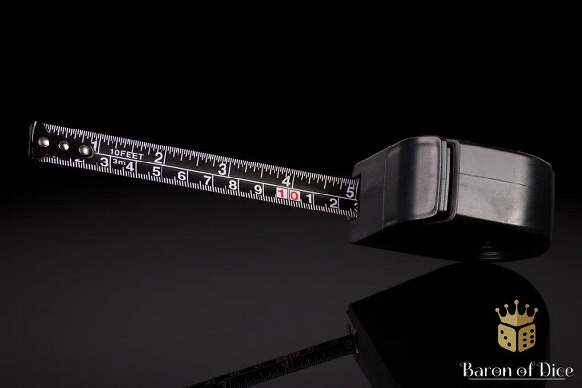 Baron's Coin Wargaming Tape Measure - Baron of Dice